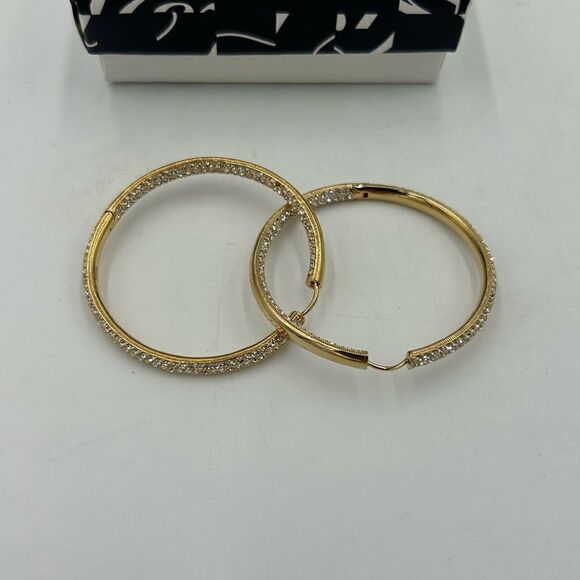 Women’s Adriana Orsini gold tone/crystal earrings - Picture 6 of 6